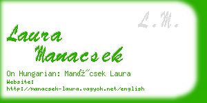 laura manacsek business card